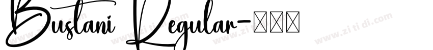 Bustani Regular字体转换